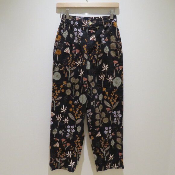 PRINCESS HIGHWAY X MODCLOTH Linen Blend Fauna Botanical Cropped Pull On Pants - Picture 2 of 15